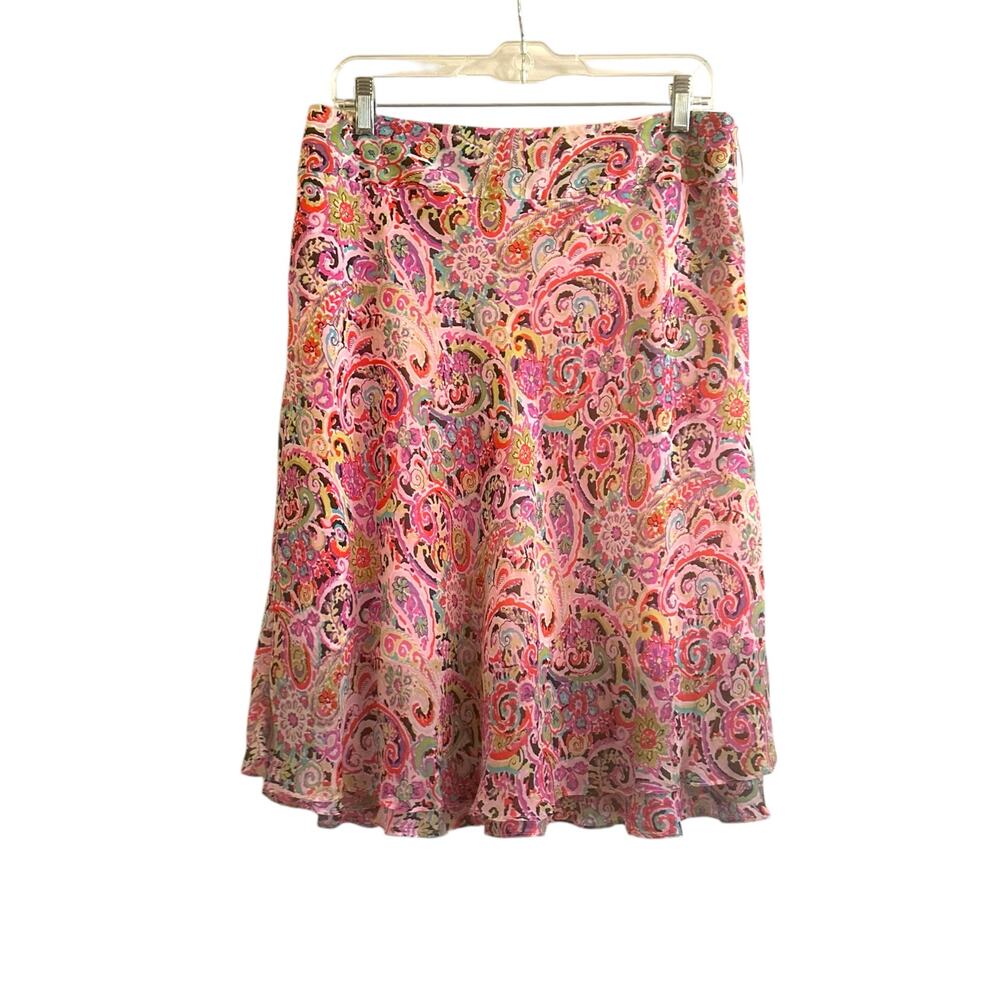 Y2K Singrid Olson Colorful Double Flounce A-Line Skirt Size 10